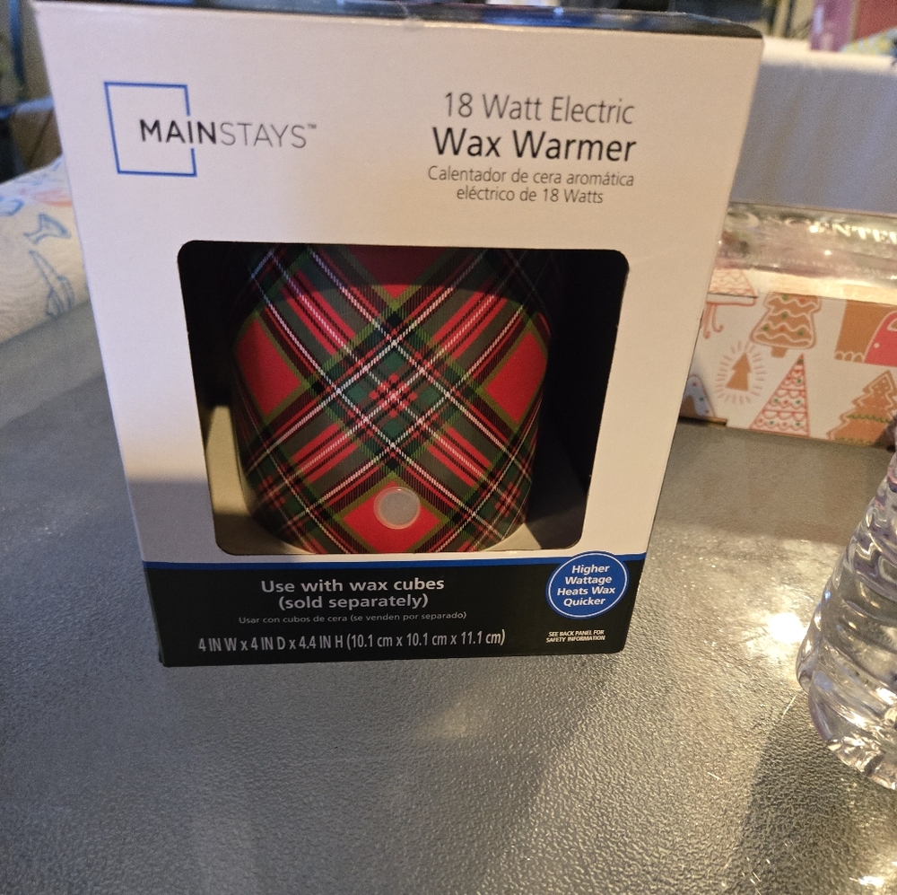 Mainstays Plaid Electric Wax Warmer